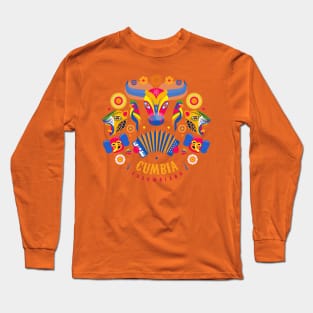 Cumbia colombiana - colombian music - fiesta design Long Sleeve T-Shirt